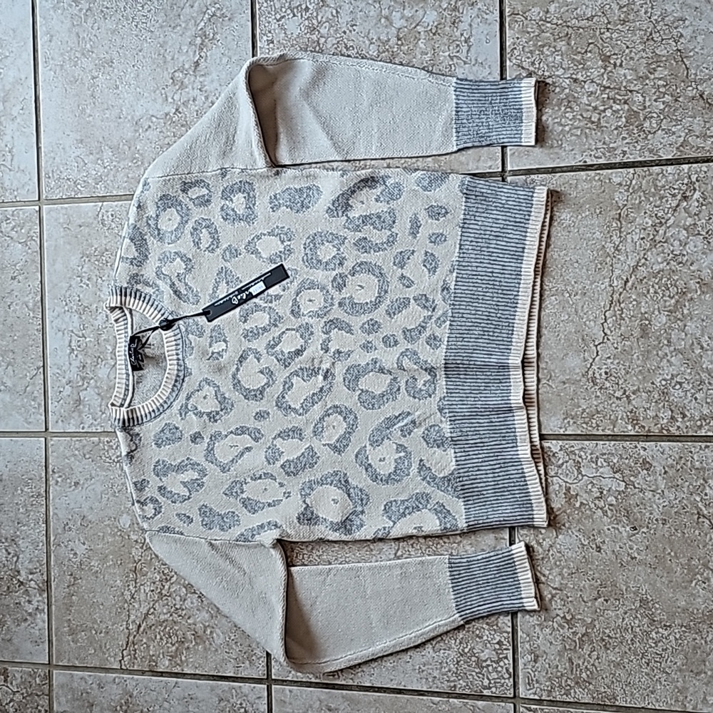 Charlie B Leopard Print Sweater